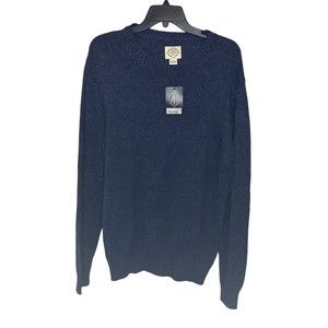 Blue knit sweater men's size L NWT